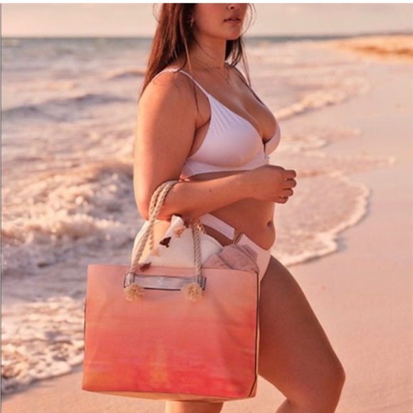 Victoria Secret - Bombshell Sundrenched Carryall Canv as Tote - Sunset Ombré - Picture 2 of 8